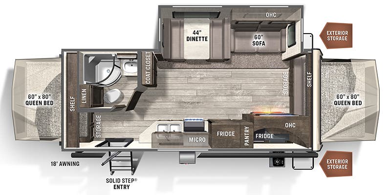 2022 FOREST RIVER FLAGSTAFF 235SS - Floorplan 1