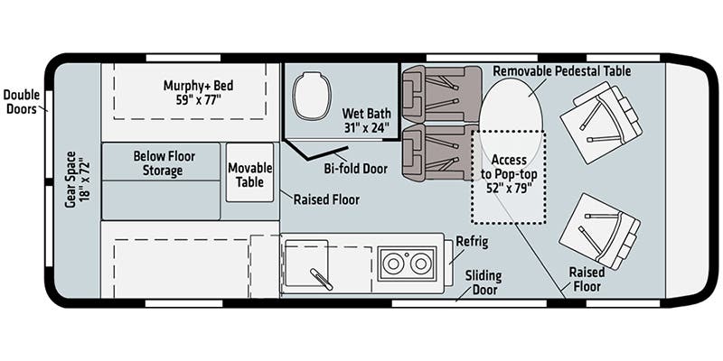 2023 Winnebago Solis 59PX - Floorplan 1