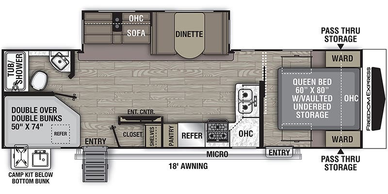 2022 COACHMEN 287BHDS - Floorplan 1