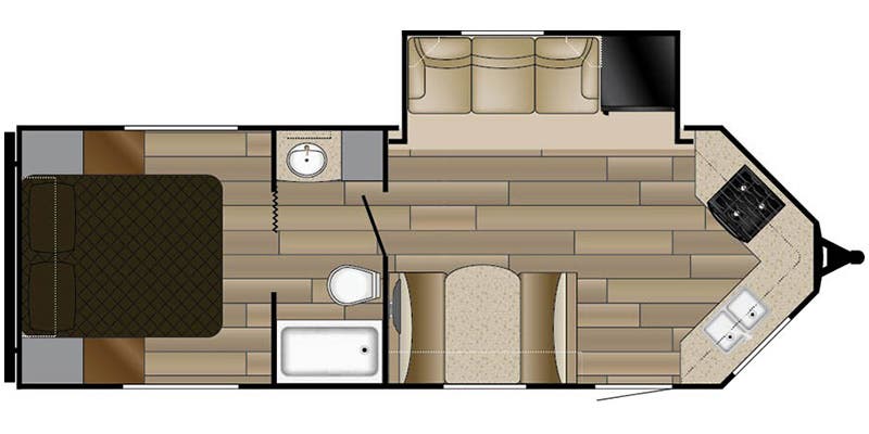 2017 Cruiser RV Radiance Touring R-24VSD - Floorplan 1