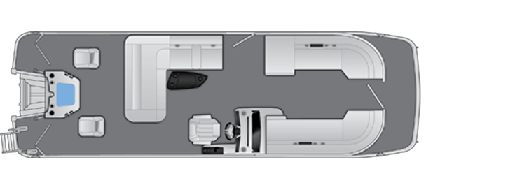 2027 Bennington 26 M Fish & Cruise - Floorplan 1