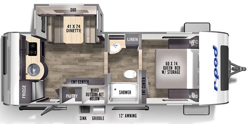 2024 Forest River R-Pod RP-202 - Floorplan 1