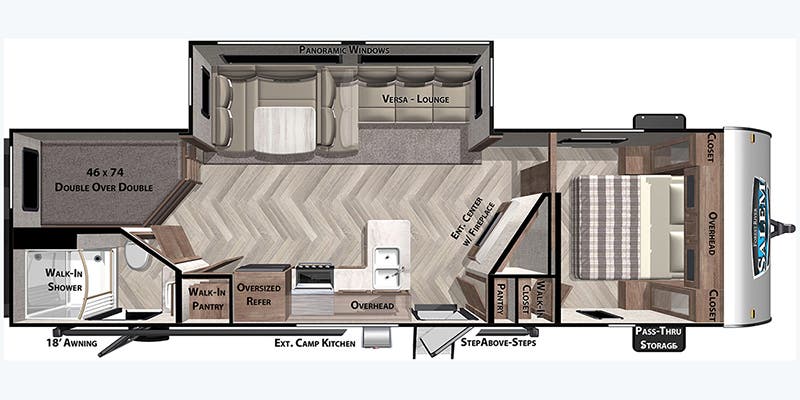 2022 FOREST RIVER 26DBUD - Floorplan 1