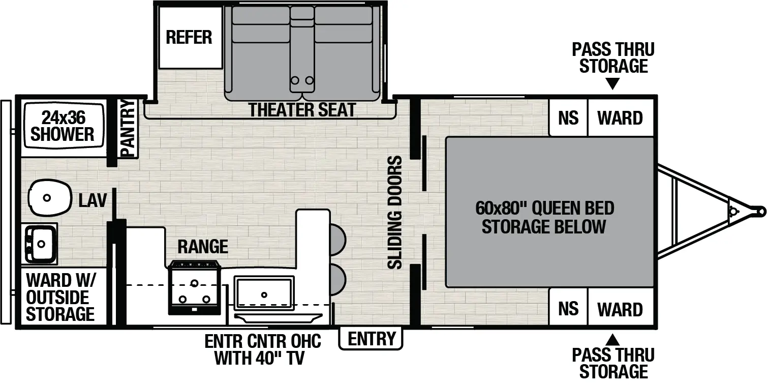 2025 Coachmen Northern Spirit 2353RB - Floorplan 1
