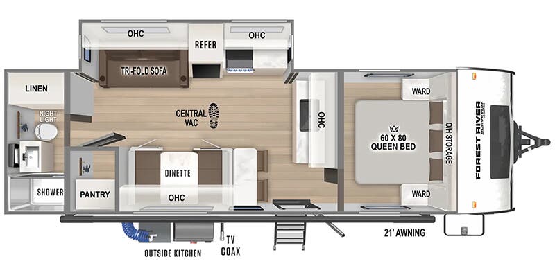 2025 Forest River Surveyor Legend 265RBLE - Floorplan 1