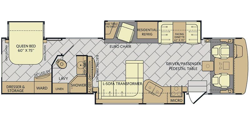 2017 Fleetwood Bounder 36Y floorplan
