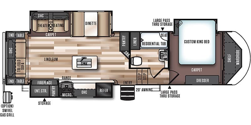 2017 FOREST RIVER SALEM 276RLIS - Floorplan 1