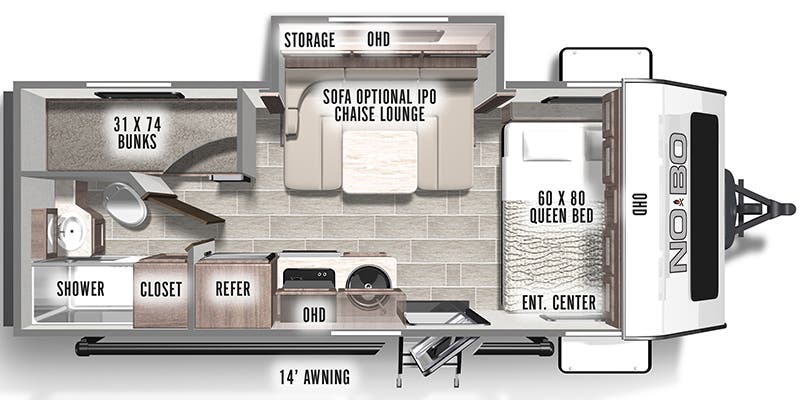 2022 Forest River No Boundaries NB19.8 - Floorplan 1