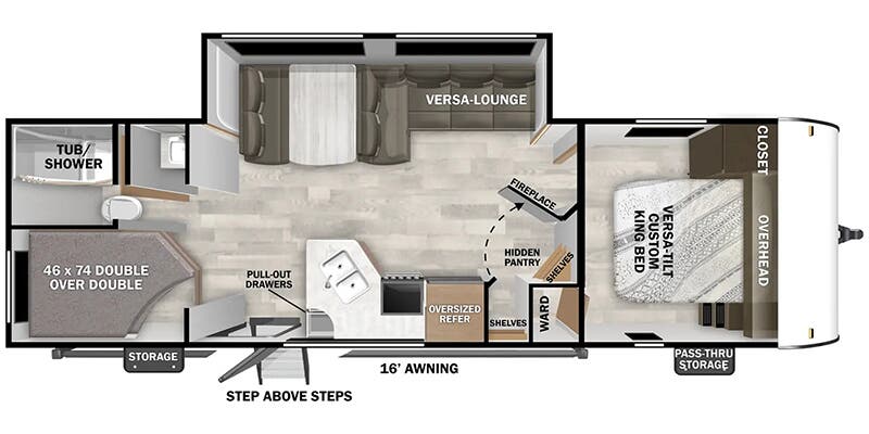 2025 FOREST RIVER WILDWOOD 26ICE - Floorplan 1