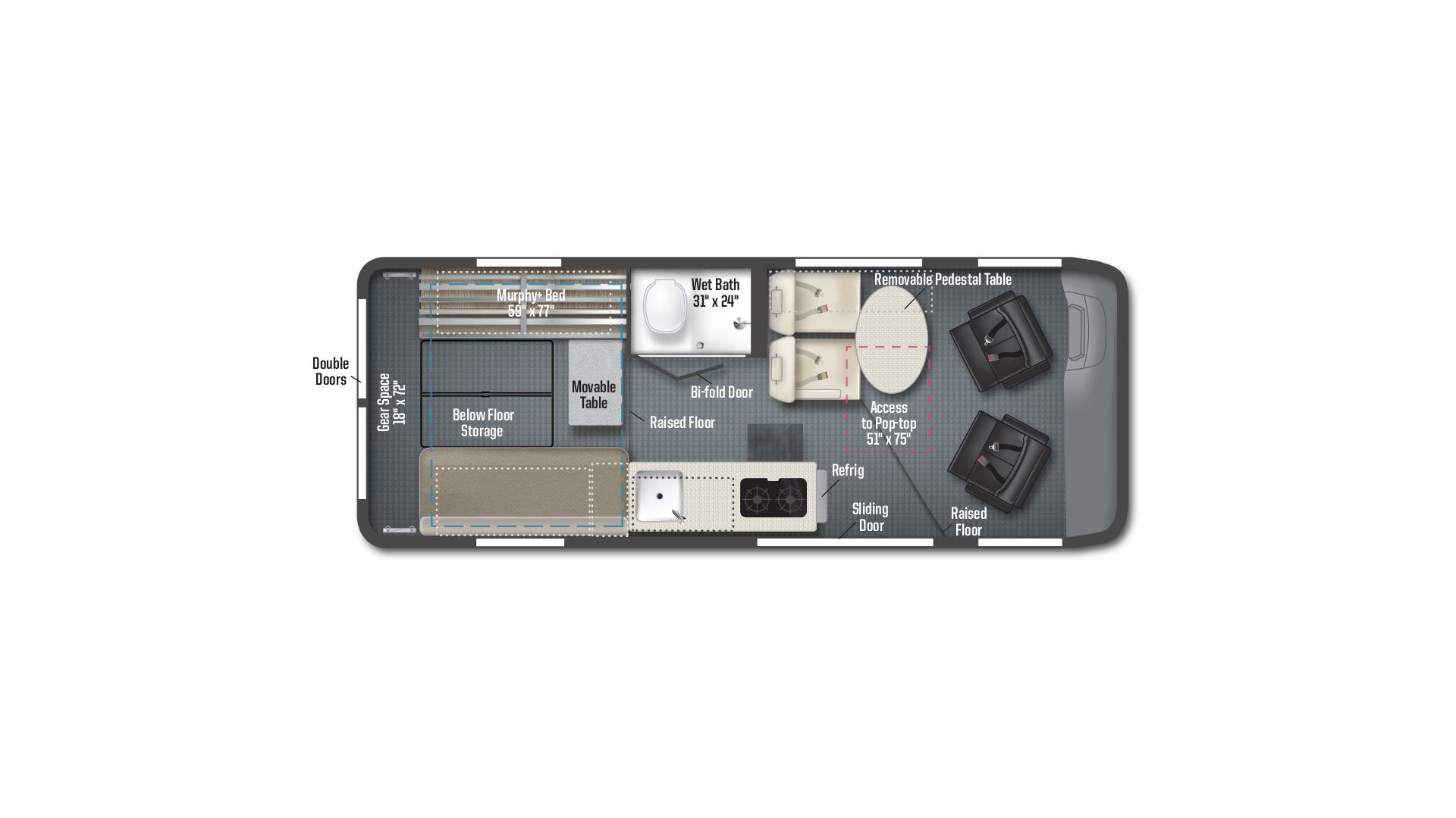 2026 Winnebago Solis 59PX - Floorplan 1