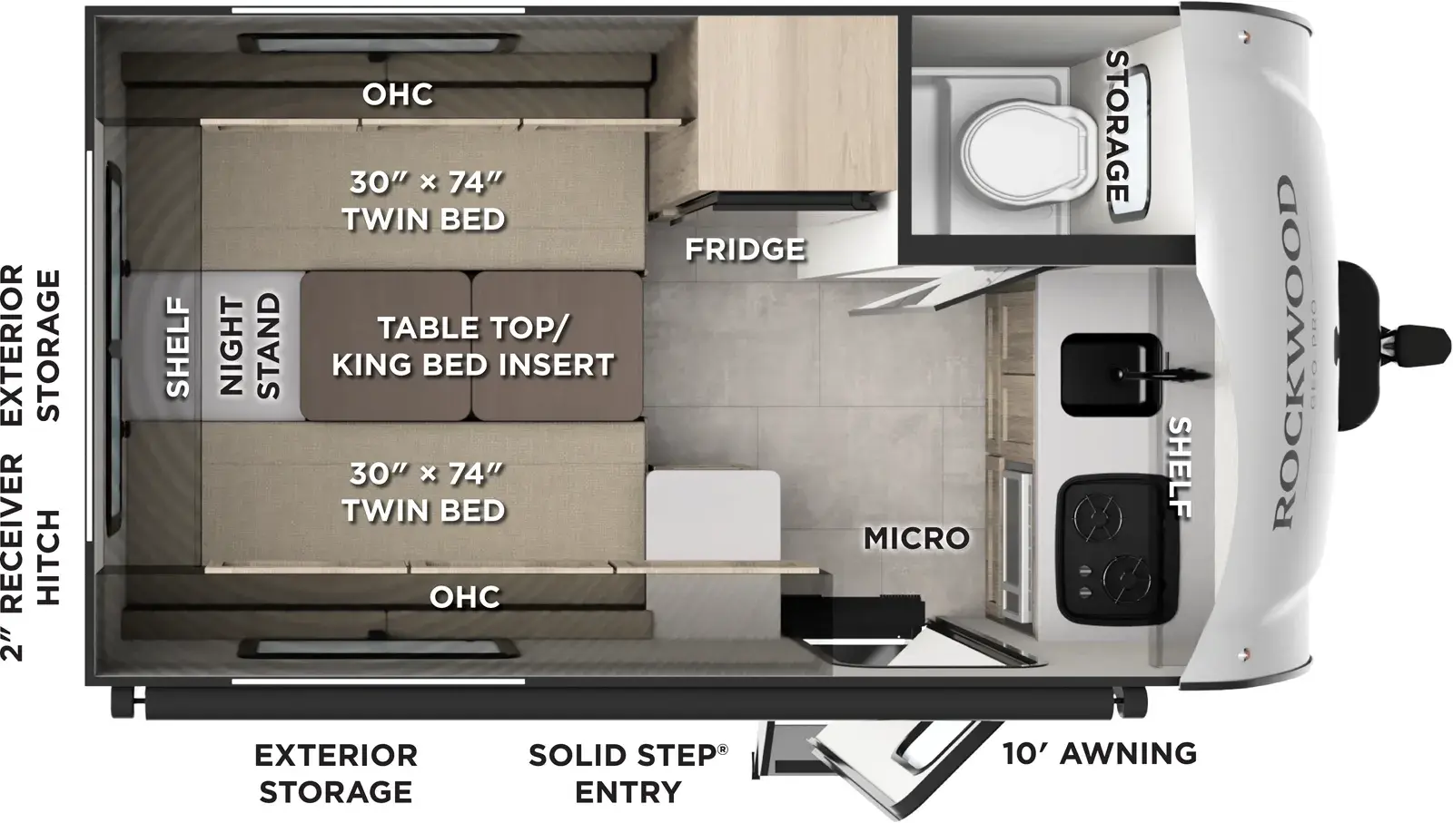 2027 FOREST RIVER ROCKWOOD 15TLE - Floorplan 1