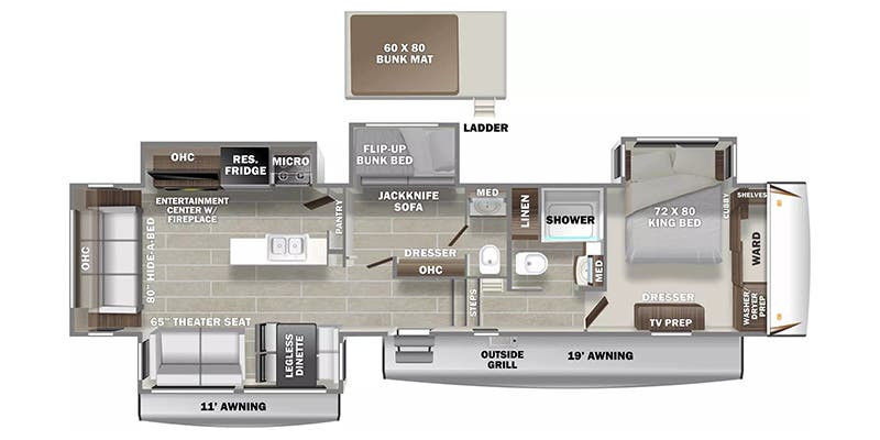 2023 FOREST RIVER SANIBEL 3902WB - Floorplan 1