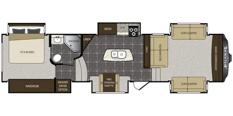 2016 KEYSTONE 380FL - Floorplan 1