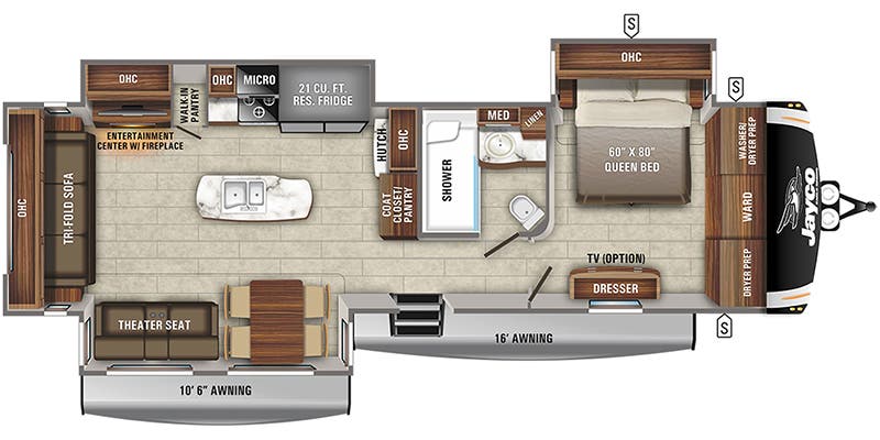2021 Jayco Eagle 330RSTS - Floorplan 1