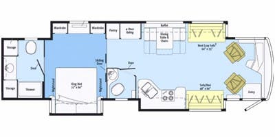 2011 Itasca Ellipse 40CD - Floorplan 1
