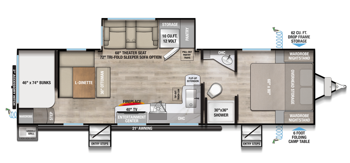 2026 Alliance RV Delta 291BH floorplan