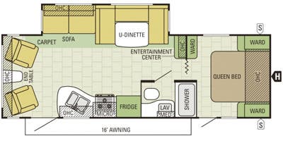 2017 Starcraft Launch Ultra Lite 26RLS - Floorplan 1