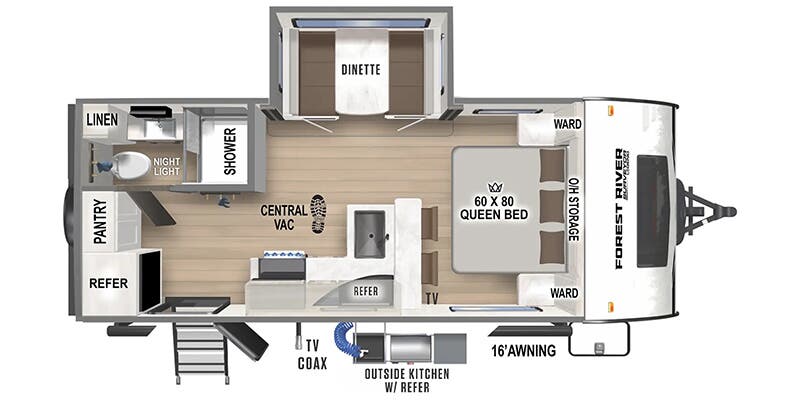 2027 FOREST RIVER 202RBLE - Floorplan 1