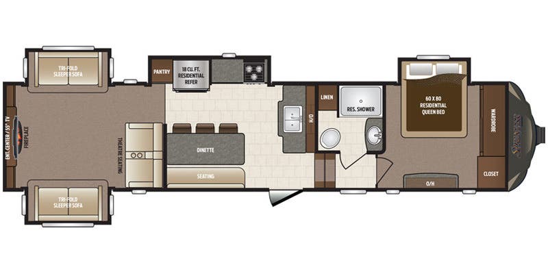 2017 KEYSTONE 353FWDEN - Floorplan 1