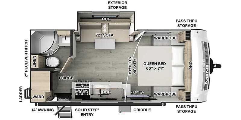 2026 Forest River Rockwood Mini Lite 2109S floorplan