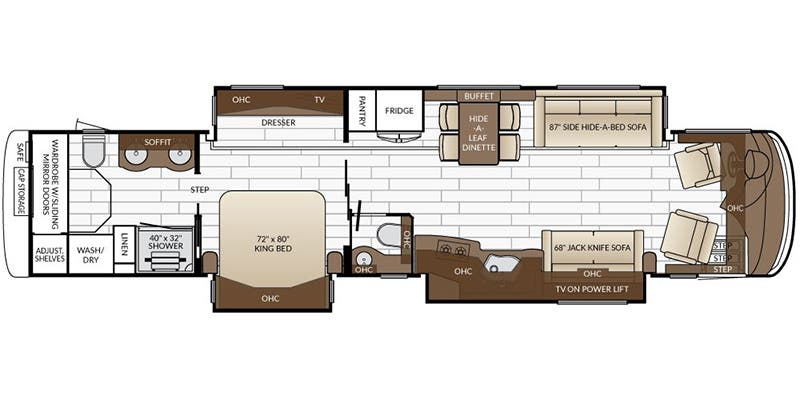 2018 Newmar Essex 4553 - floorplan 1