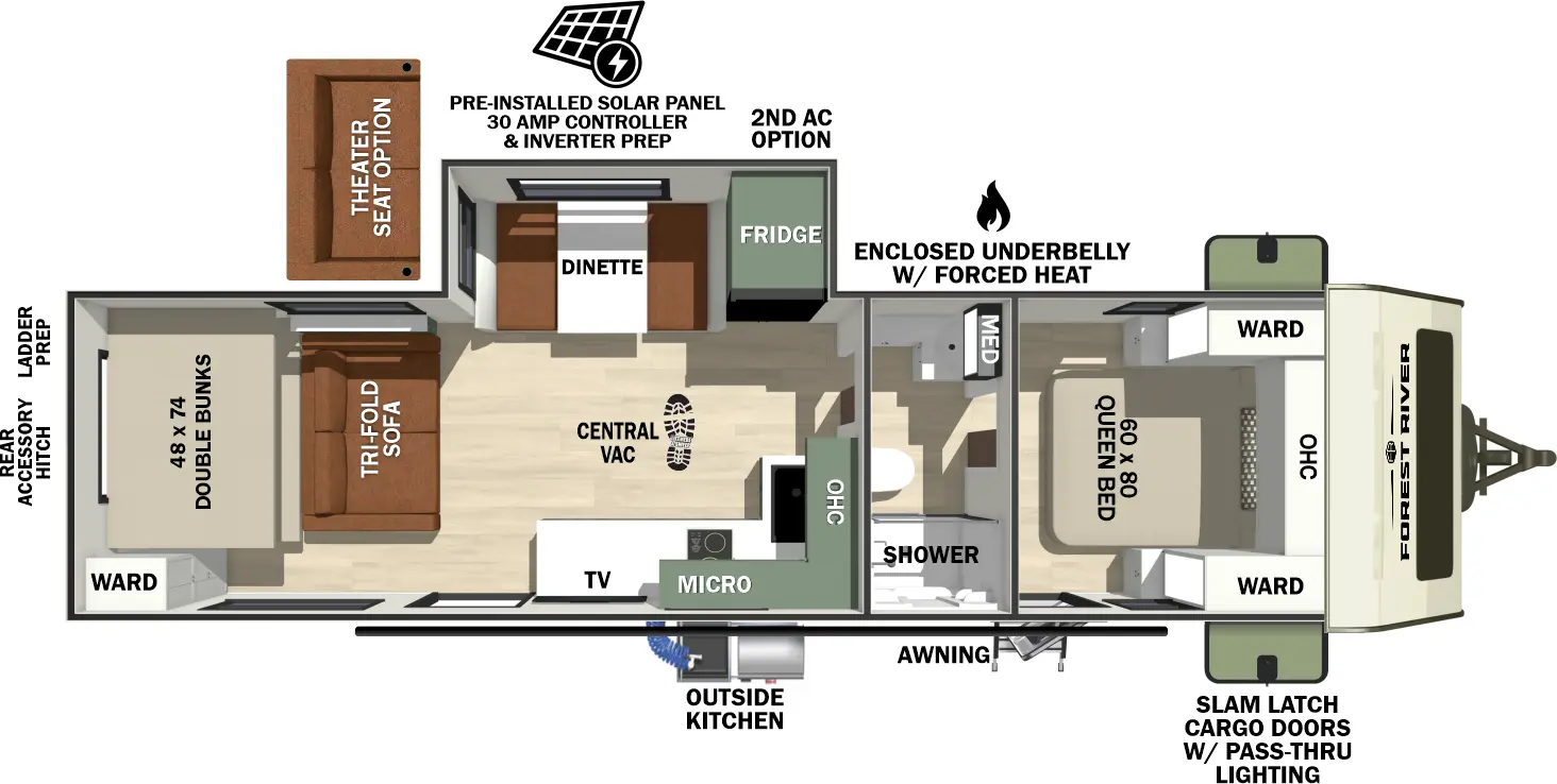 2027 Forest River No Boundaries NB20.9 - Floorplan 1
