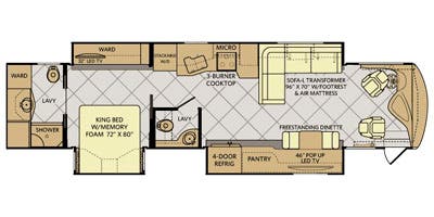 2014 Fleetwood DISCOVERY 40E - Floorplan 1