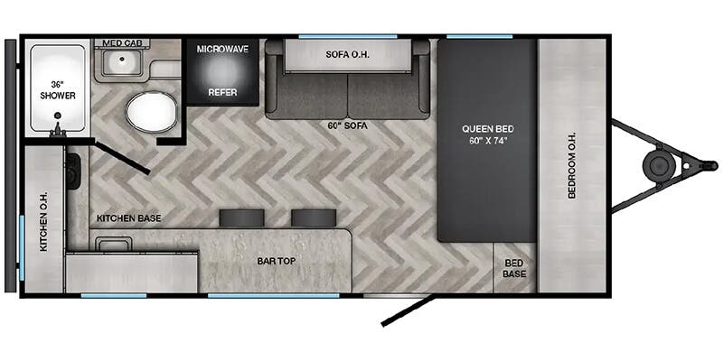 2025 CrossRoads Zinger Lite 18RK floorplan