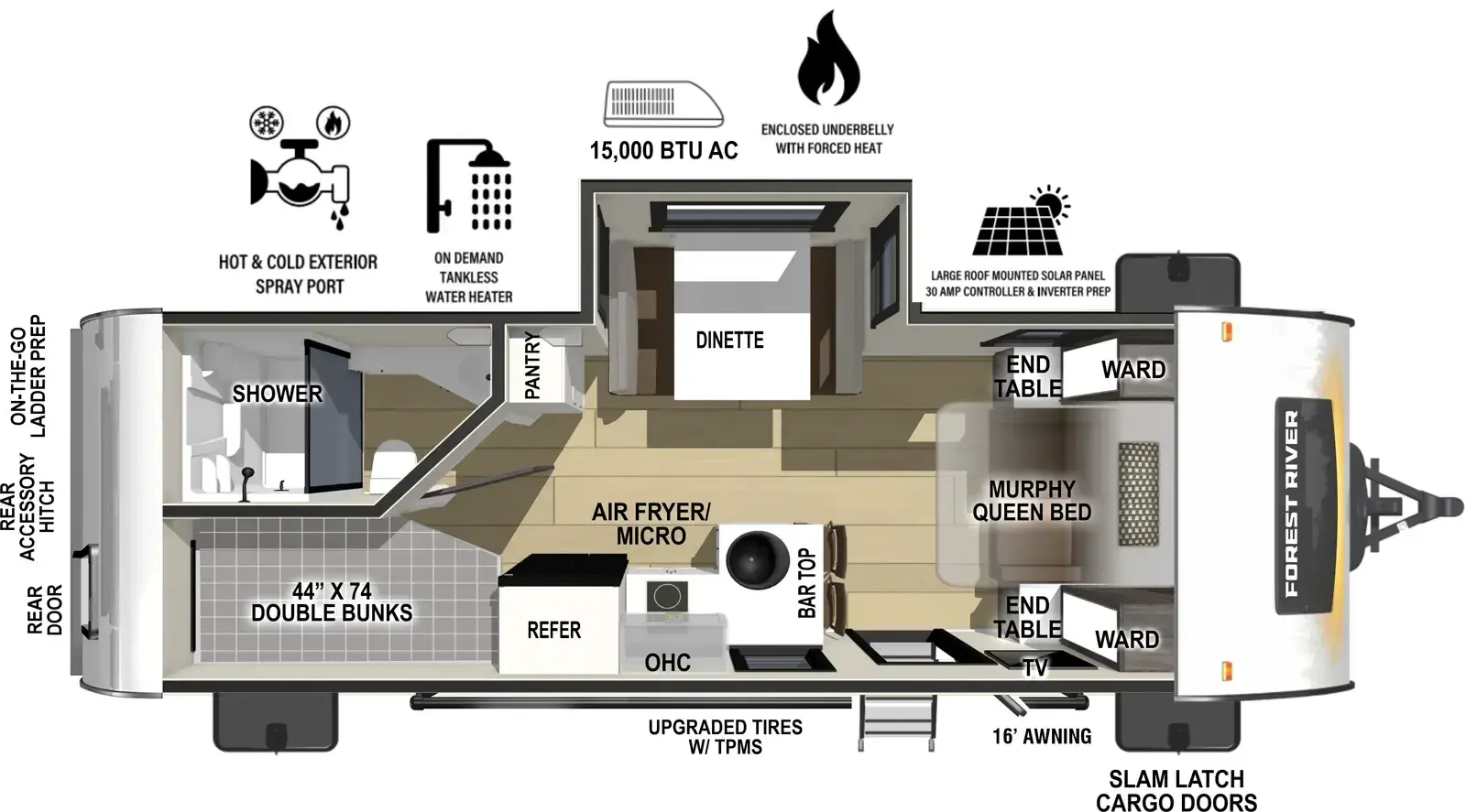 2027 Forest River R-Pod RP-203 floorplan