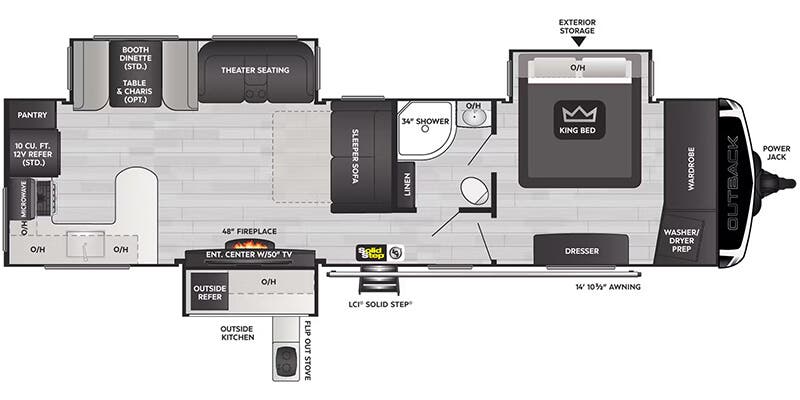2025 Keystone Outback 332ML - Floorplan 1
