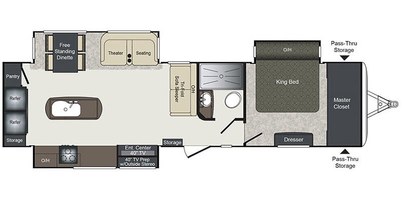 2017 Keystone Laredo 335MK - Floorplan 1