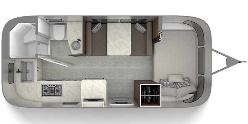 2024 Airstream Caravel 20FB - Floorplan 1