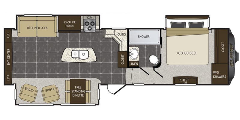 2015 Keystone Alpine 3010RE floorplan