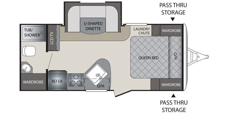 2022 Keystone Bullet 19FBPR floorplan