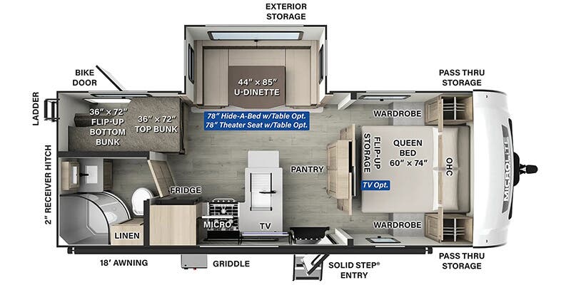 2027 FOREST RIVER 25DBH - Floorplan 1