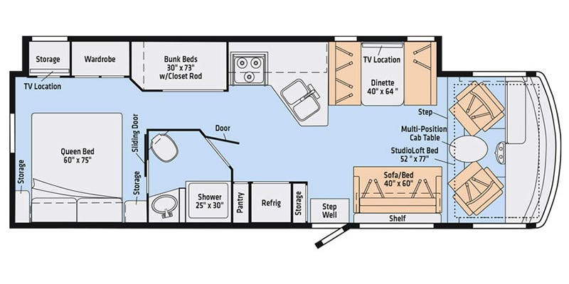 2018 WINNEBAGO INTENT 31P floorplan
