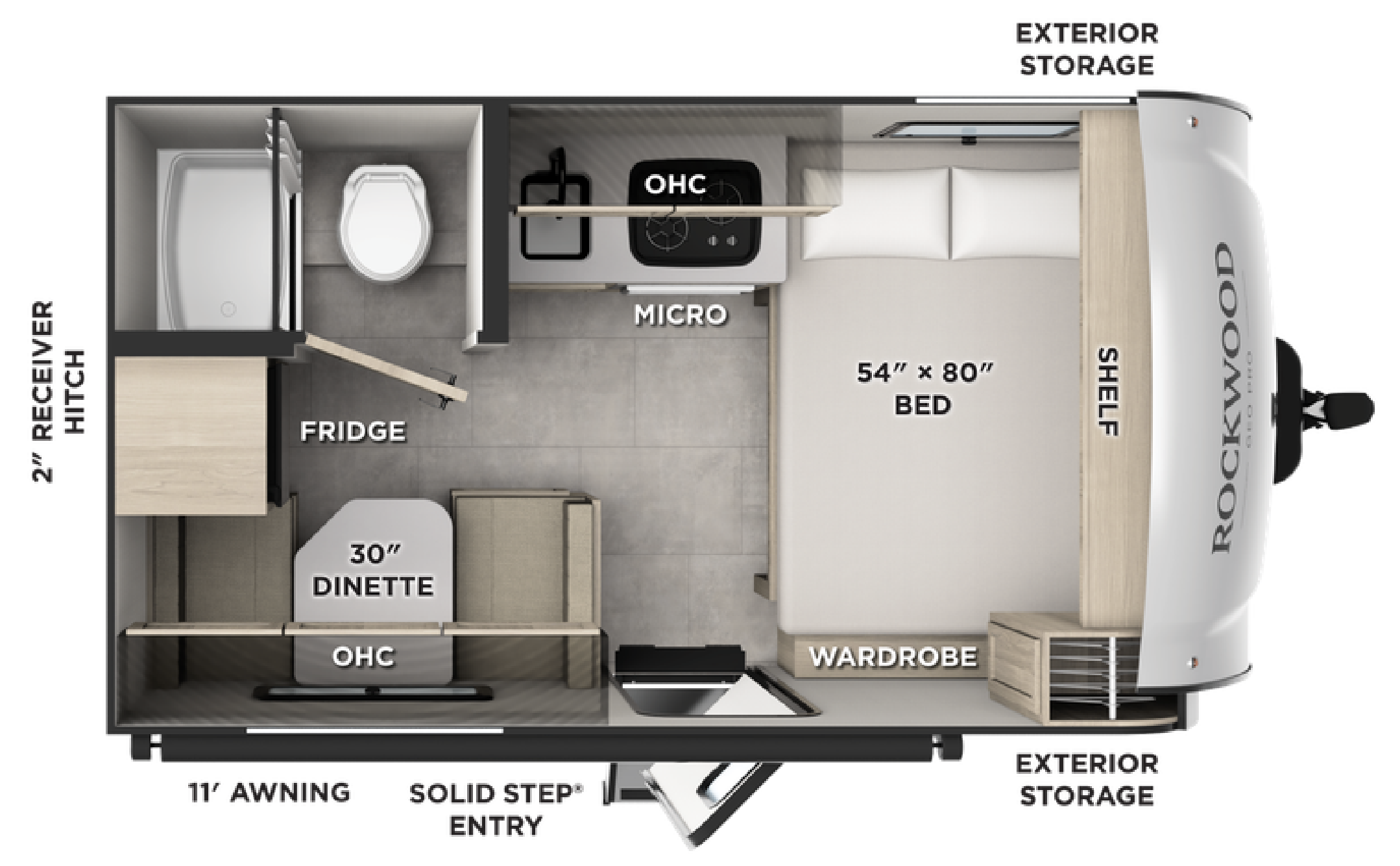 2027 Forest River Rockwood Geo Pro 13DLE - Floorplan 1