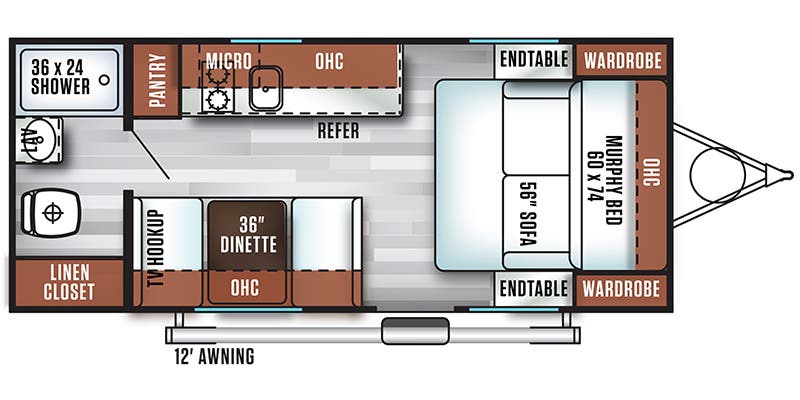 2018 FOREST RIVER SAMEM 187RB - Floorplan 1