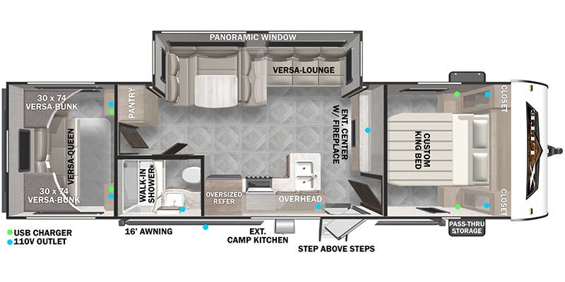 2023 Forest River SALEM 28VBXLX floorplan