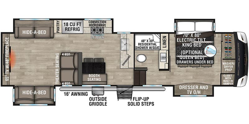 2023 KZ RV Durango Gold G360REQ - Floorplan 1