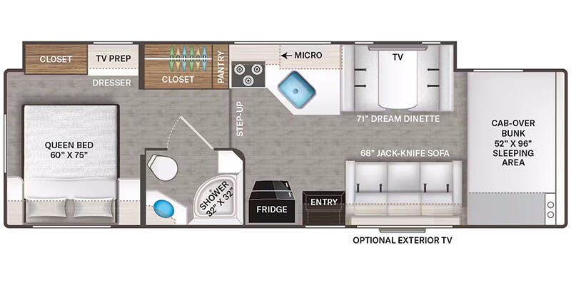 2025 THOR MOTOR COACH CHATEAU 31WV - Floorplan 1