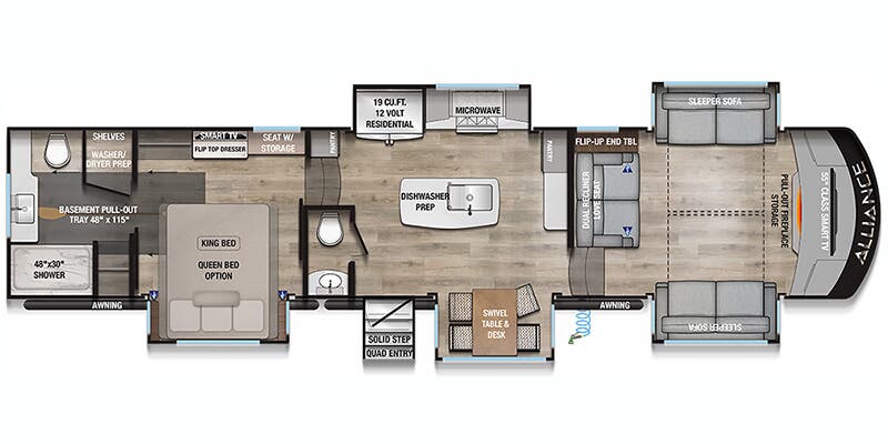 2026 Alliance RV Paradigm 385FL - Floorplan 1