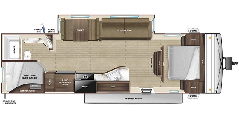 2022 FOREST RIVER OLYMPIA 26BHS - Floorplan 1