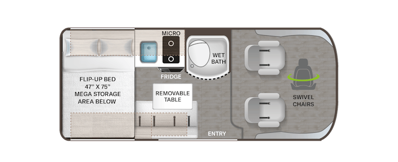 2027 Thor Motor Coach Rize 18Z - Floorplan 1