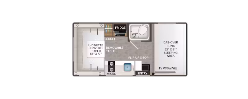 2026 Thor Motor Coach Four Winds Espec 19Z - Floorplan 1