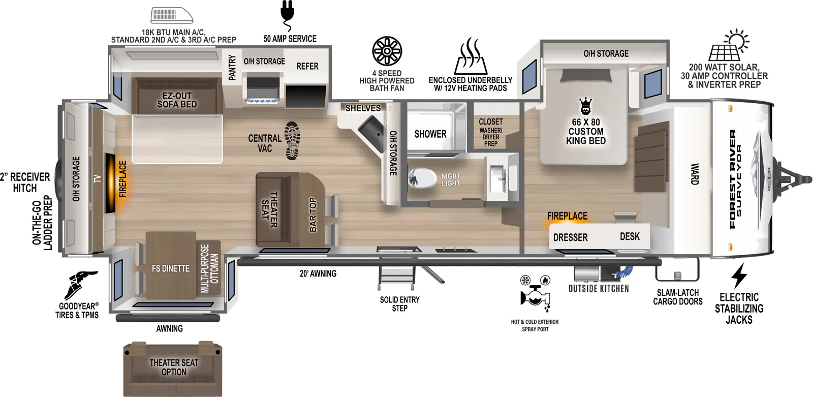 2026 FOREST RIVER 302RDBS - Floorplan 1