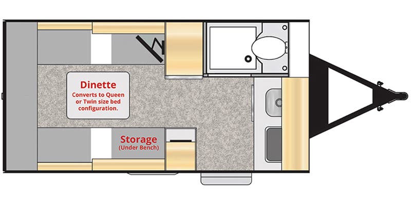 2020 Little Guy Trailers Mini Max Base - Floorplan 1