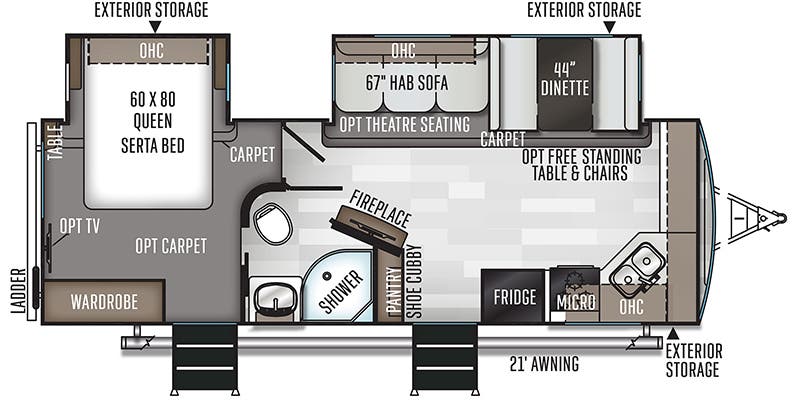 2020 FLAGSTAFF 26FKBS - Floorplan 1