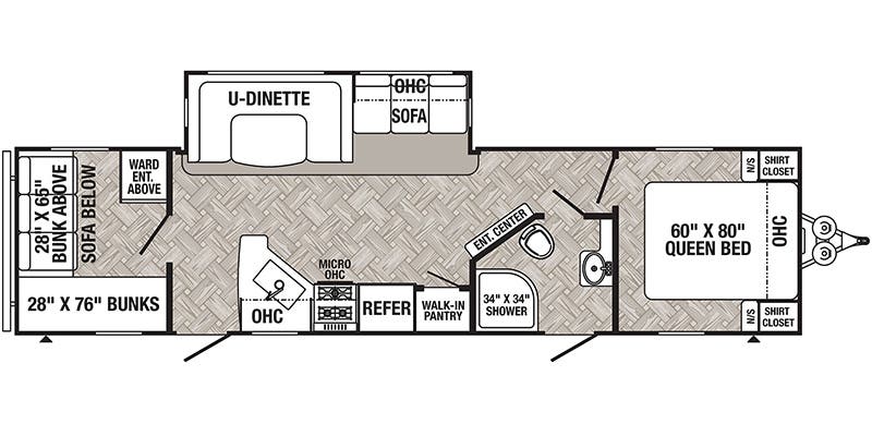 2022 PALOMINO 28BHSS - Floorplan 1