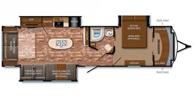 2015 Grand Design Reflection 313RLTS - Floorplan 1